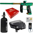 an Empire Axe 2.0 Teal Bronze Paintball gun, tank, and accessories with Empire branding on a white background