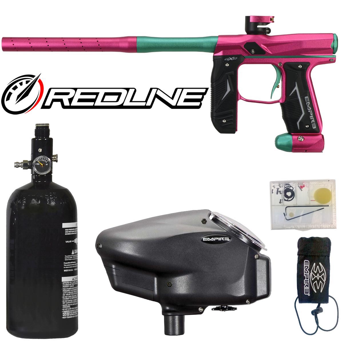 Empire Axe 2.0 with Redline OLED Board Dust Hot Pink Dust Teal