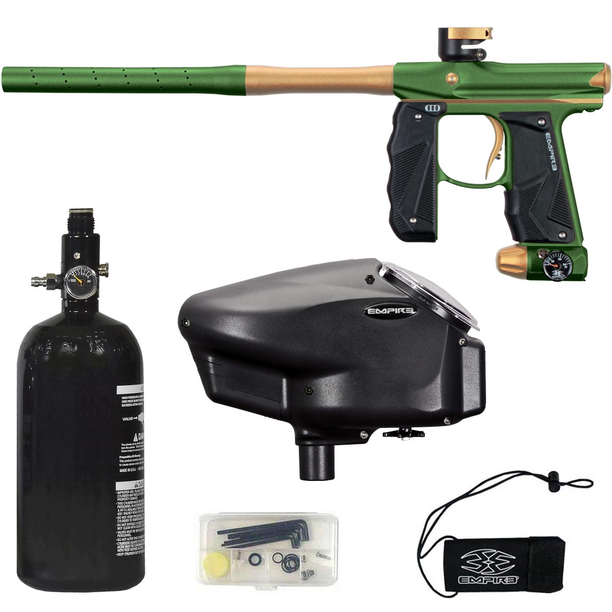 Empire Mini GS Olive Tan Dust w 2 PC Barrel Rookie Package