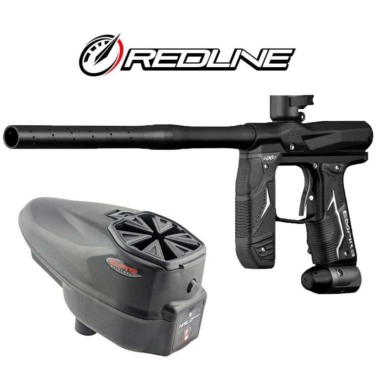 Empire Axe 2.0 Redline OLED Dust Black with Halo Pro loader