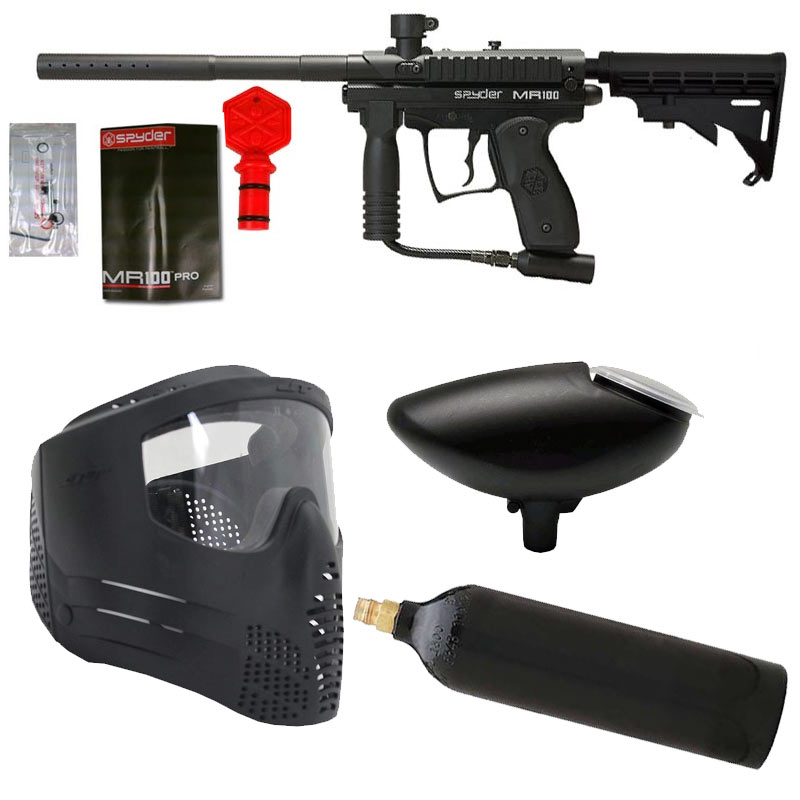 Spyder MR100 Paintball Marker Refurbished Package Black