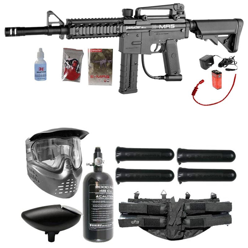 Spyder E-MR5 Paintball Rookie Package Diamond Black