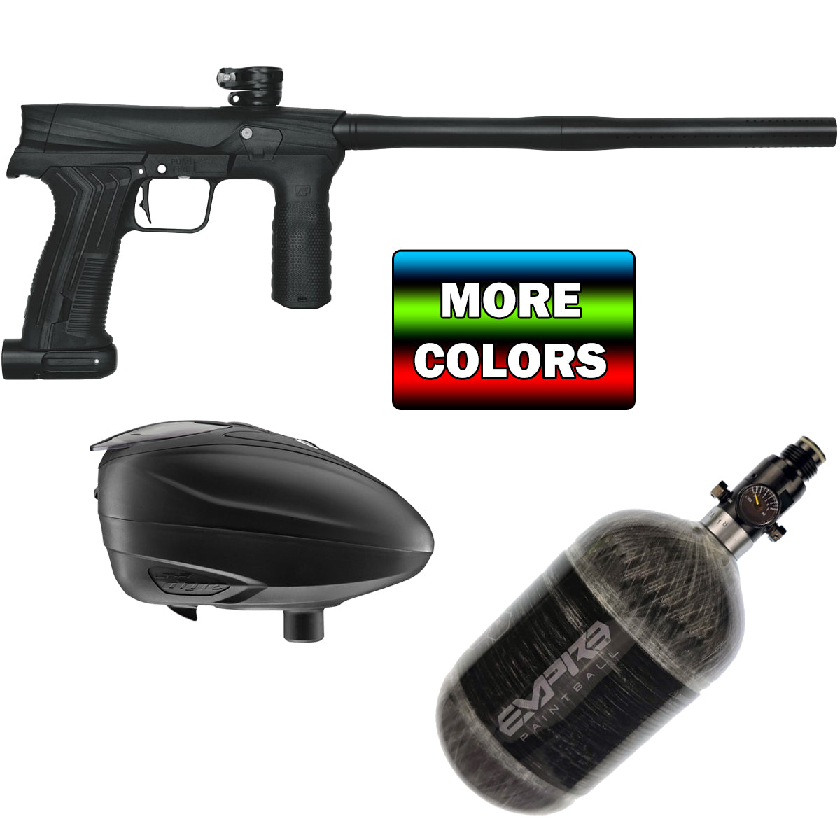 Planet Eclipse Etha 3M paintball marker with ltr loader and carbon fiber tank