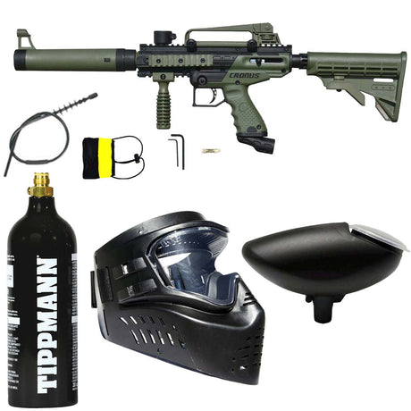 Tippmann Cronus Tactical Paintball Marker Olive CO2 Package kit