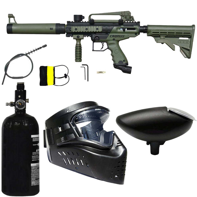 Tippmann Cronus Tactical Paintball Marker Olive Compressed Air Package kit