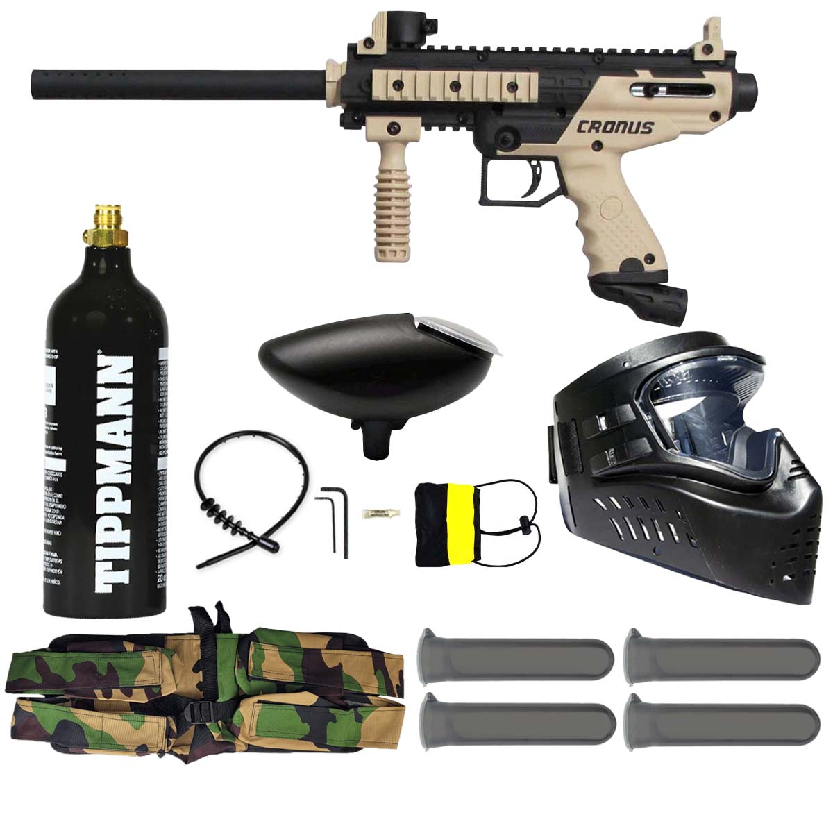 Tippmann Cronus Paintball Gun Starter Package Tan / Black