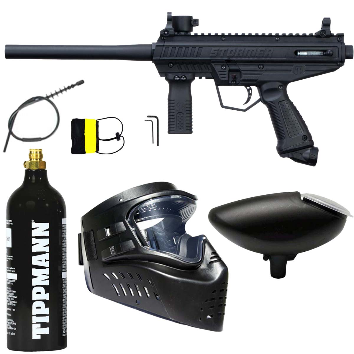 Tippmann Stormer Basic Paintball Marker Black CO2 Package kit