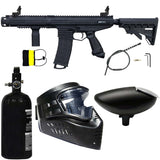 Tippmann Stormer Elite Dual Feed Paintball Marker Black Compressed Air Package Kit