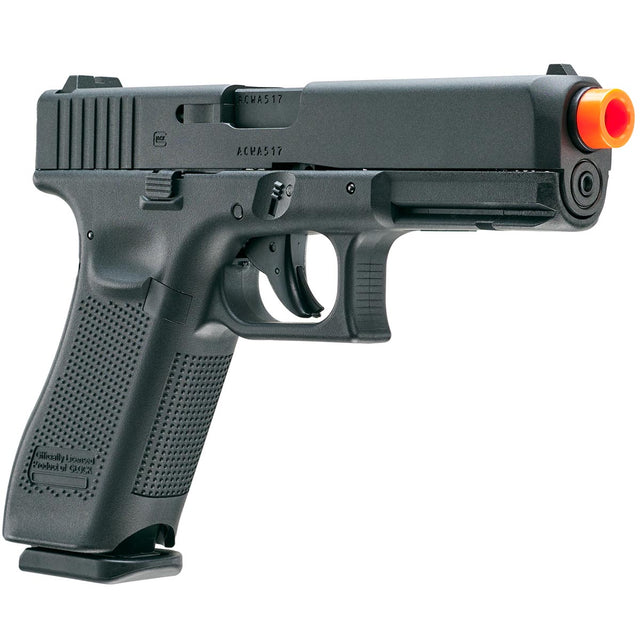 Right side angle GLOCK G17 Gen5 Co2 Airsoft Pistol Black on a white background