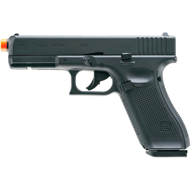 Left side GLOCK G17 Gen5 Co2 Airsoft Pistol Black on a white background