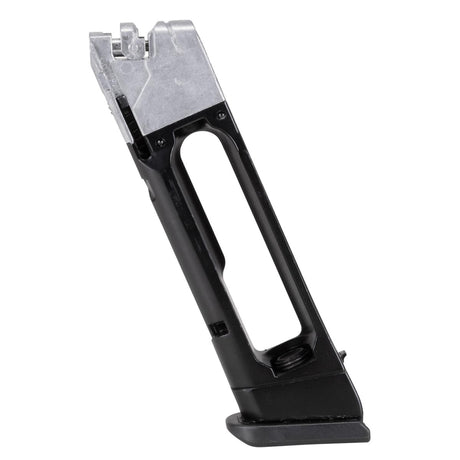 Black and silver GLOCK G17 Gen5 MOS Co2 Airsoft Pistol Black magazine on a white background