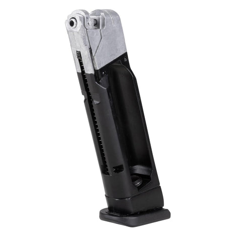 Black and silver GLOCK G17 Gen5 MOS Co2 Airsoft Pistol Black magazine on a white background