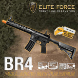 Elite Force BR4 AEG Airsoft Rifle showing all features including full-auto