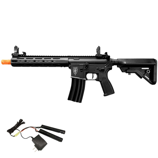 Elite Force BR4 AEG Airsoft Rifle in black with battery and charger