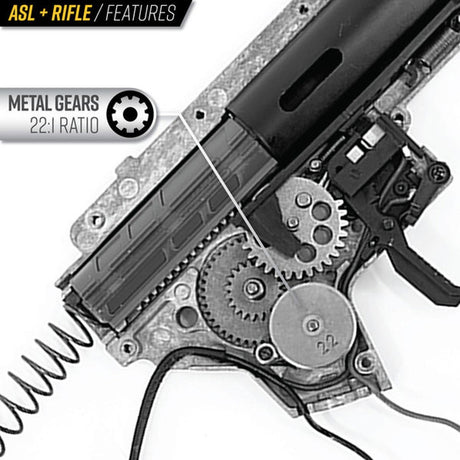 Valken ASL + Hi-Velocity AEG Whiskey Airsoft Rifle Black