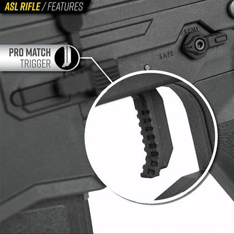 Valken ASL + Hi-Velocity AEG Whiskey Airsoft Rifle Black