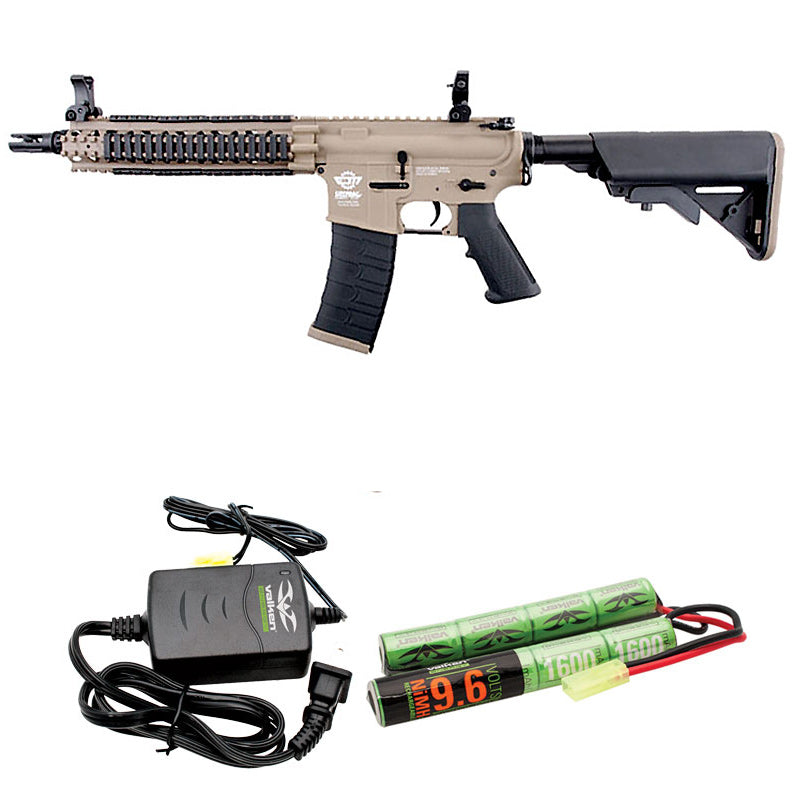 G&G Combat Machine CM18 MOD1 Airsoft Rifle Combo Desert Tan