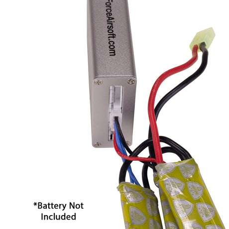 Elite Force 2-4S Li-POLY/LI-ION Battery Balance Charger and Voltage Detector with a plugged in battery