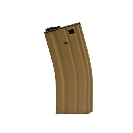 Elite Force Universal M4 M16 HI CAP Magazine Tan Brown metallic magazine on a white background