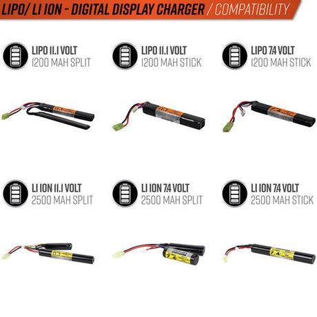 Valken Energy Digital Display 2-3 Cell Li-Ion/LiPo Smart Charger USA