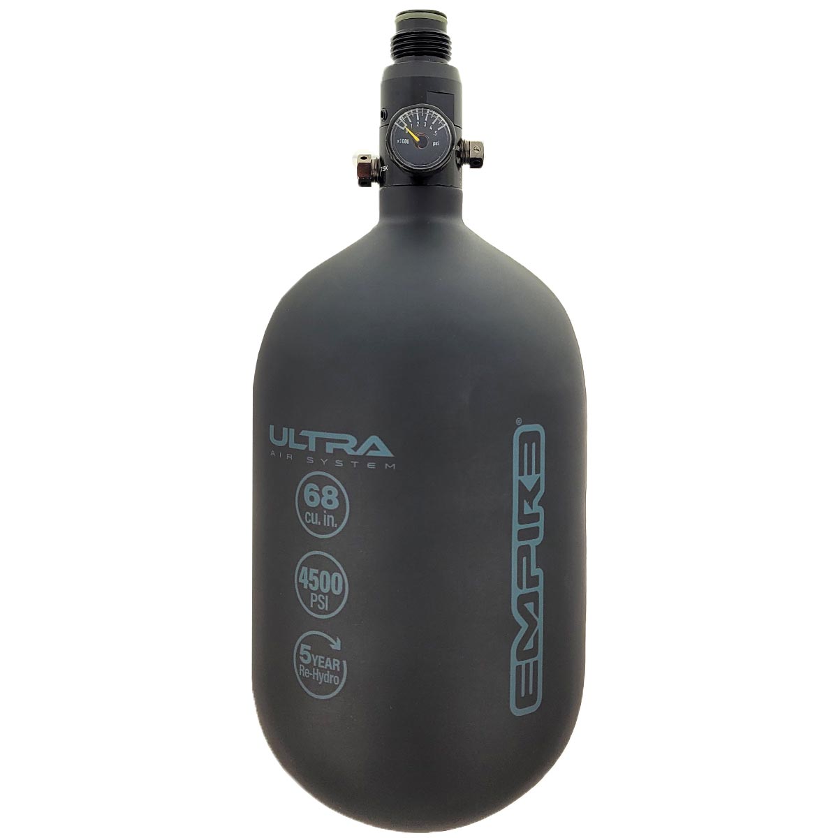 Empire Ultra Carbon Fiber 68ci 4500psi Air Tank Matte Black w Std Regulator