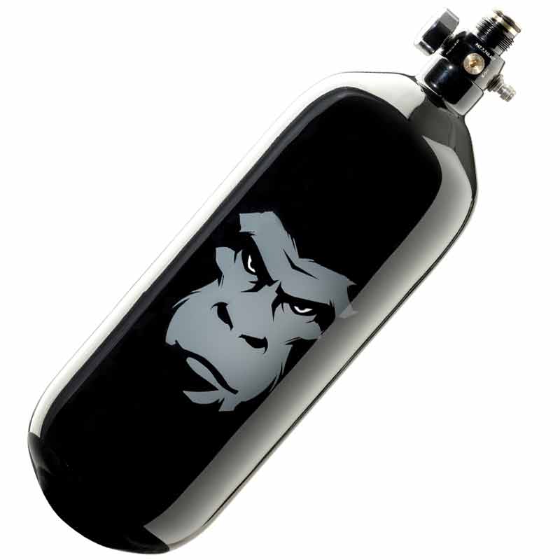 Guerrilla Air 100 ci 4500 psi Carbon Fiber Compressed Air Tank W/Myth 4.5 Reg Black