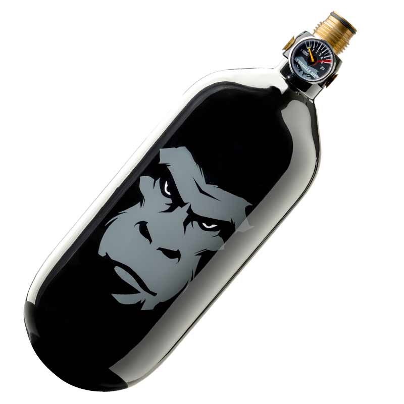 Guerrilla Air 70 ci 4500 psi Carbon Fiber Compressed Air Tank W/Myth G3 Reg Black