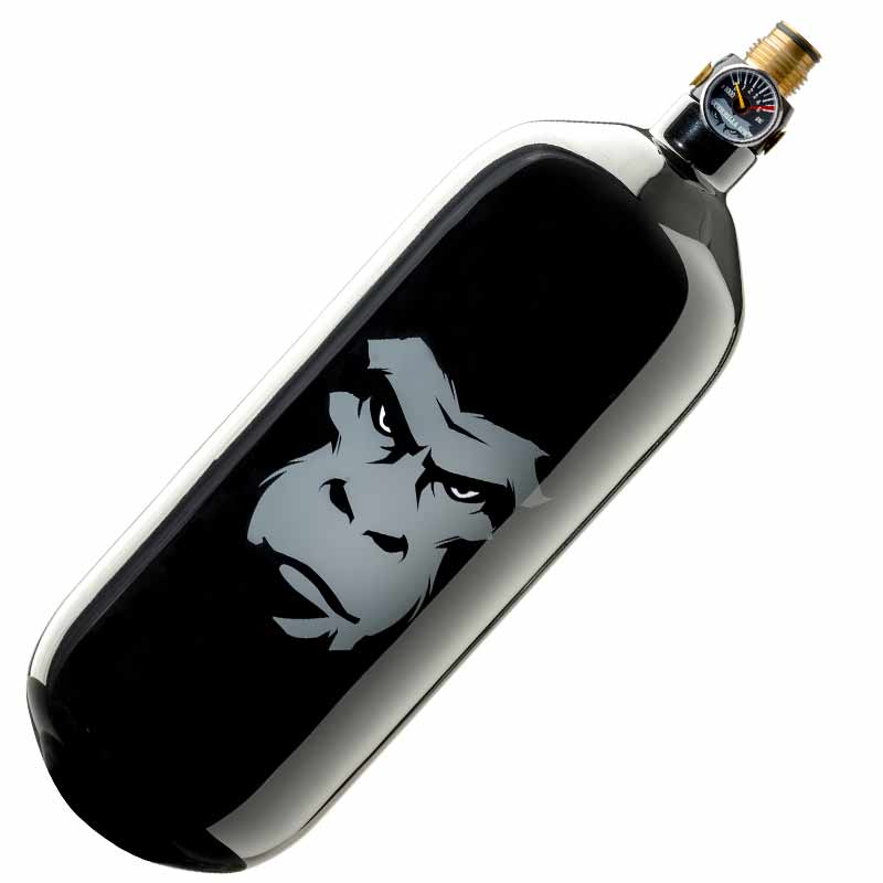 Guerrilla Air 100 ci 4500 psi Carbon Fiber Compressed Air Tank W/Myth G3 Reg Black
