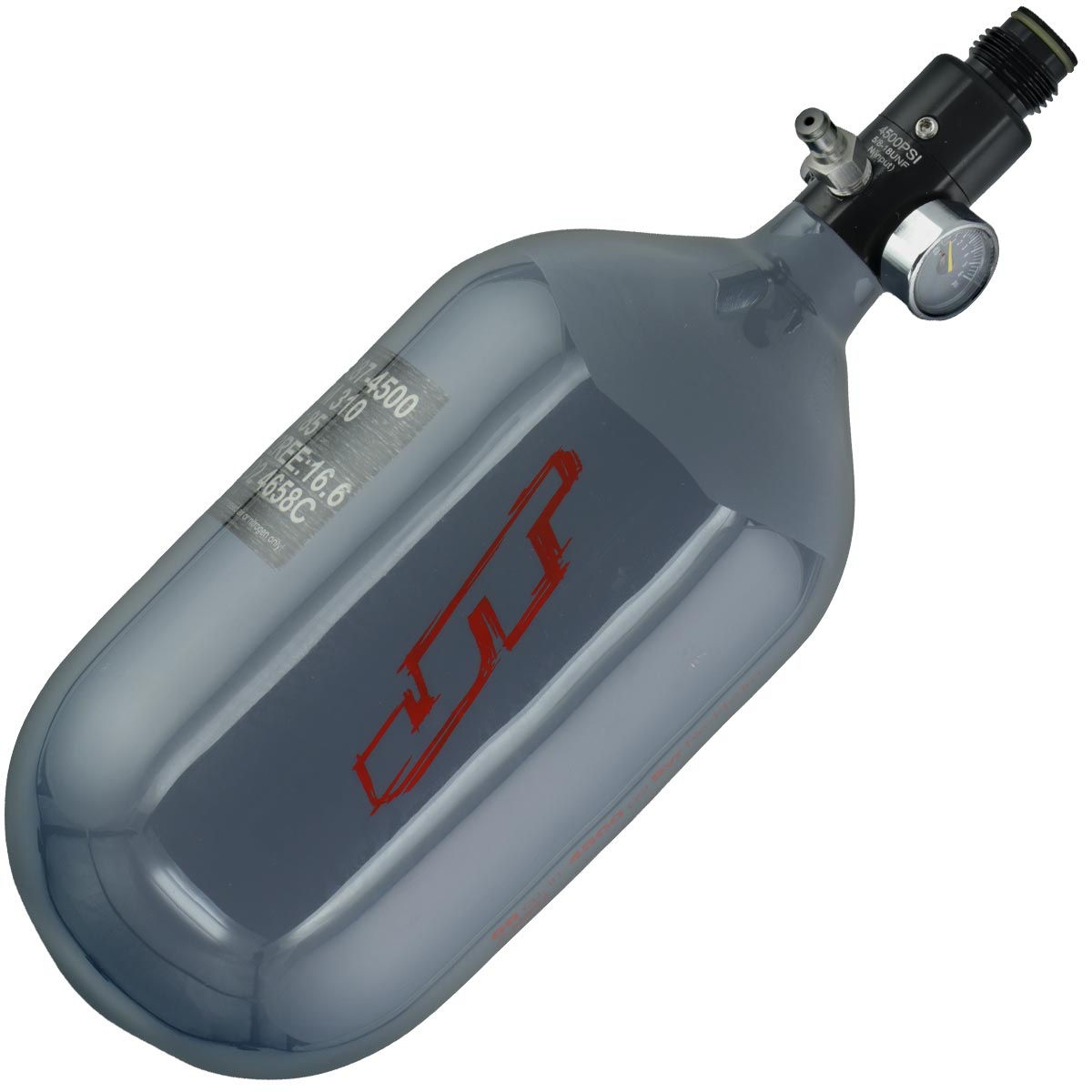 JT Mega Lite Carbon Fiber Air Tank 68ci 4500psi Grunge Pewter Red