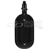 Ninja SL3 68ci 4500psi Air Tank with PRO V3 Regulator Black gloss paintball tank with blackout logo on a white background