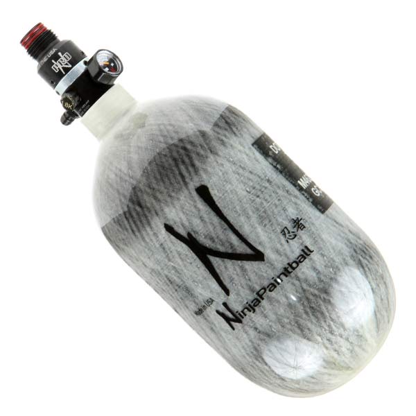 Ninja Paintball Pro 77 ci 4500 psi Carbon Fiber Compressed Air Tank Grey