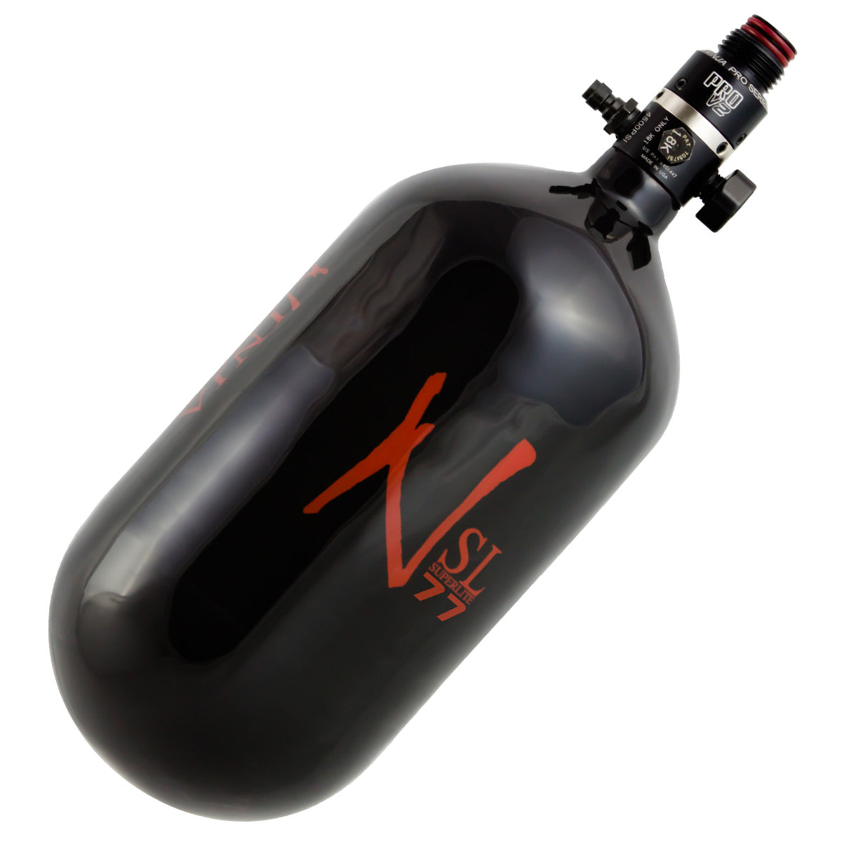Ninja Pro V2 77 ci 4500 psi SL2 Air Tank Black / Red Logo