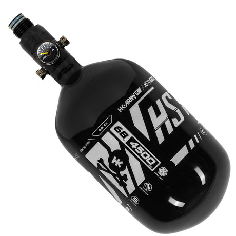 alternate view of the HK Army HSTL 68ci 4500psi Carbon Fiber Air Tank Black White