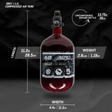 HK Army Aerolite 68ci 4500psi Carbon Fiber Air Tank Red