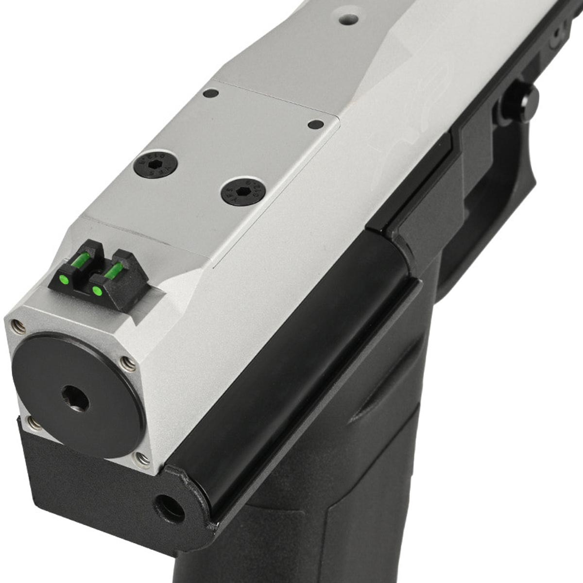 First Strike XP Paintball Pistol silver back side