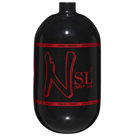 Ninja SL3 Carbon Fiber Paintball Tank (Bottle Only) 68ci 4500psi black with red logo