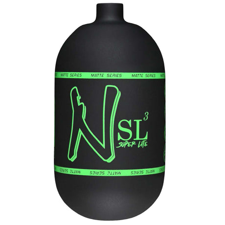Ninja SL3 68i 4500psi Carbon Fiber paintball air tank in black green matte finish