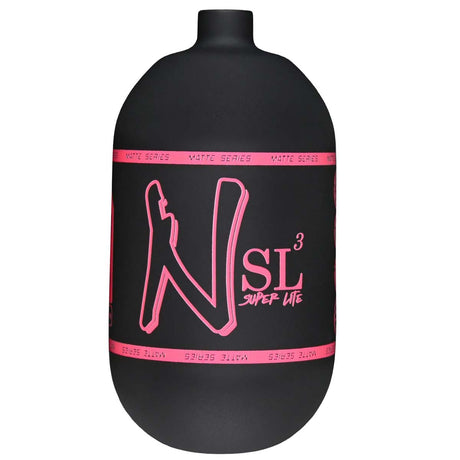 Ninja SL3 68i 4500psi Carbon Fiber paintball air tank in black pink matte finish no regulator