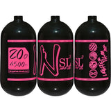 Ninja SL3 80ci Air Tank 4500psi black with pink logo view all sides