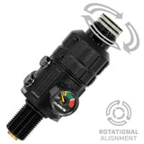 HK Army Turbine Pro Air Tank Regulator Long Body with graphic showing rotation.