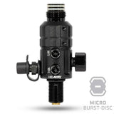 Side view HK Army Turbine Pro Air Tank Regulator Long Body showing burst disc.