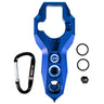 Blue HK Army Regulator Multi Tool paintball and airsoft tank regulator remove with included parts on a white background
