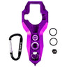 Purple HK Army Regulator Multi Tool paintball and airsoft tank regulator remove with included parts on a white background