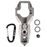 Silver HK Army Regulator Multi Tool paintball and airsoft tank regulator remove with included parts on a white background