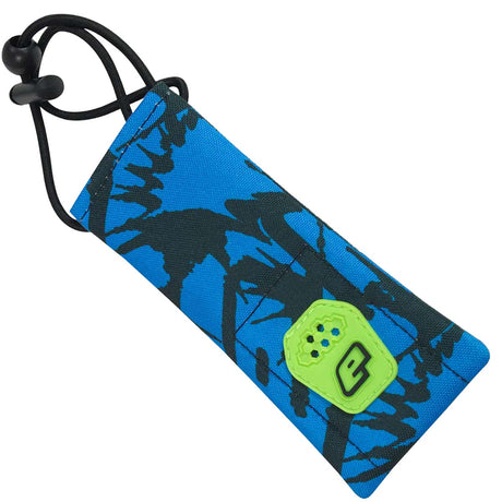 Blue camouflage Planet Eclipse Barrel Sock Dark Sub Zero with a green tag and black drawstring on a white background