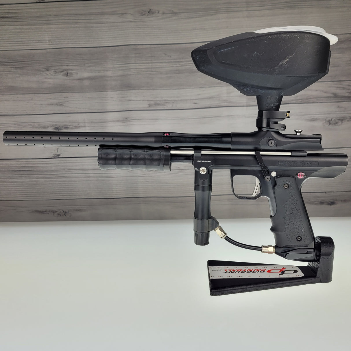 USED Empire Sniper Pump Paintball Marker Black w 3 Pc Barrel Kit & Sleeve