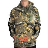 JT Paintball Grind Playing Hoodie Branch Camo on model on a white background