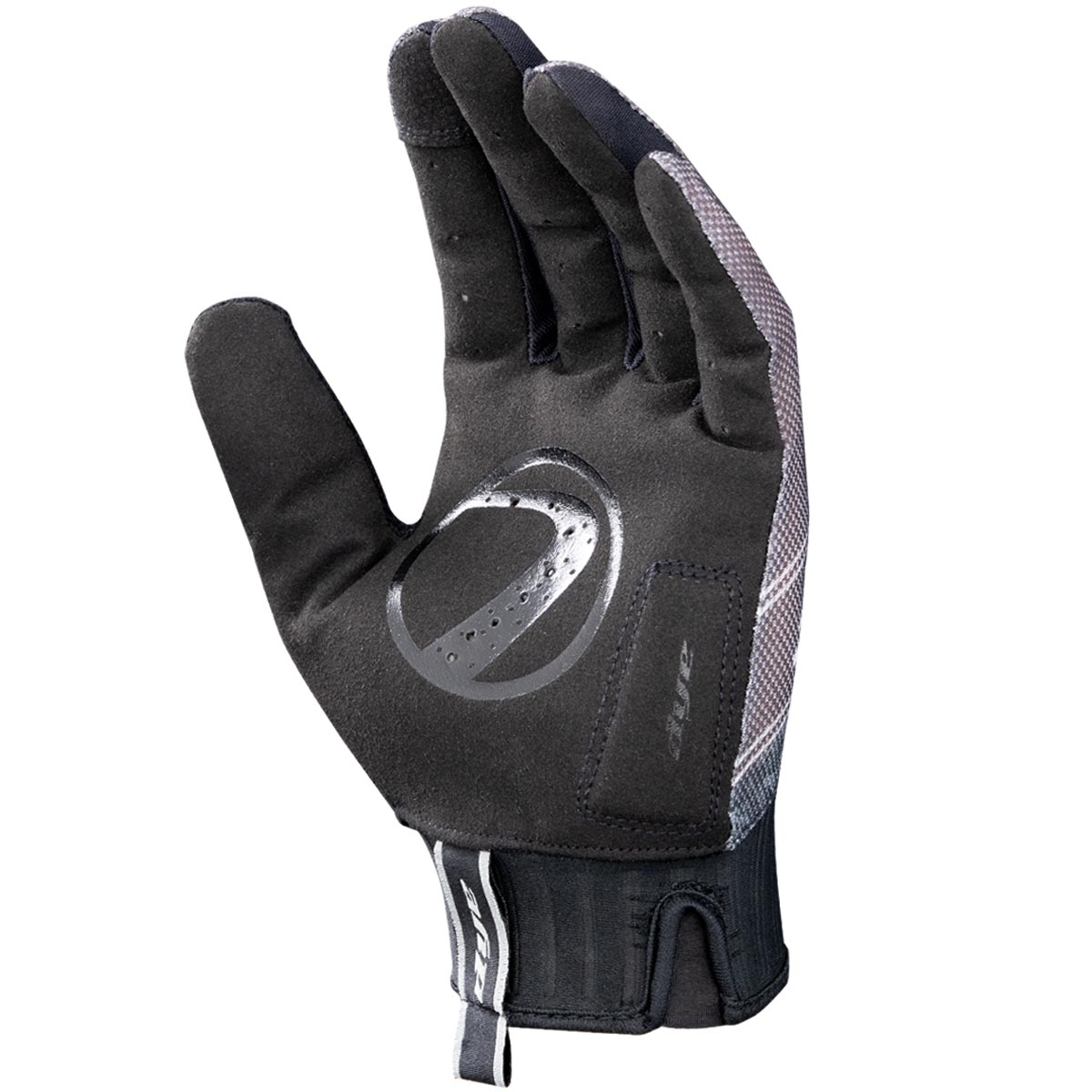 Palm of Dye FLX Glove Black Grey on a white background