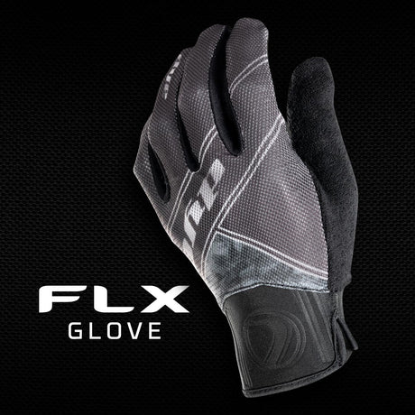 Dye FLX Glove Black Grey on a black background