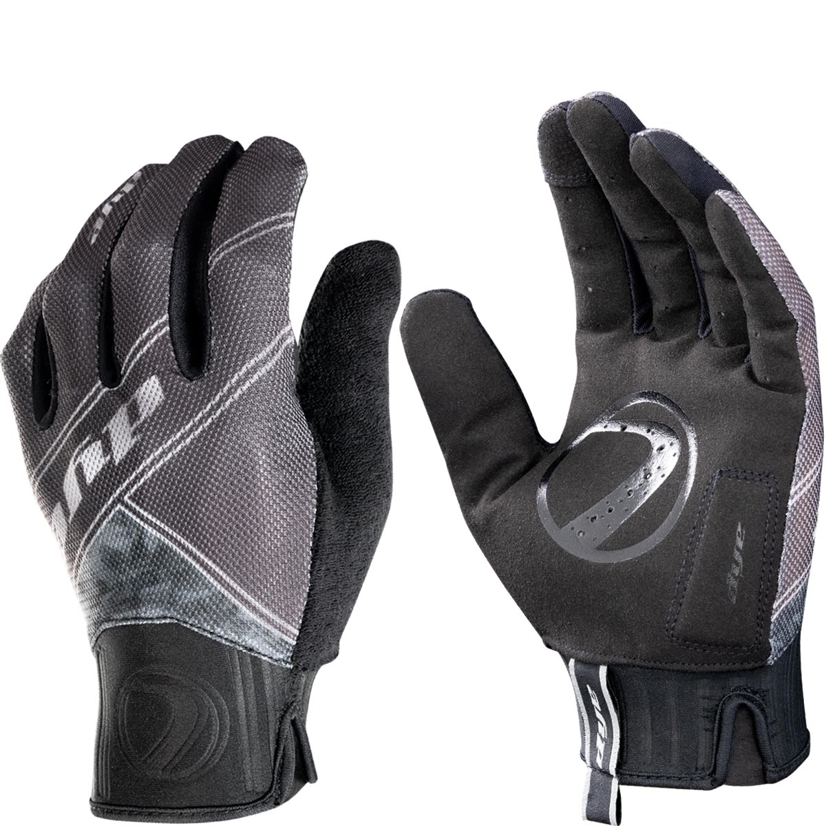 Pair of Dye FLX Glove Black Grey on a white background